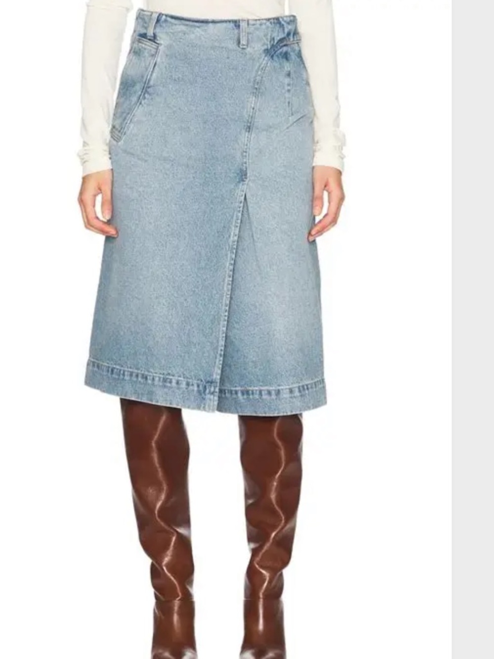 Victoria Beckham Denim Midi Skirt NWT!